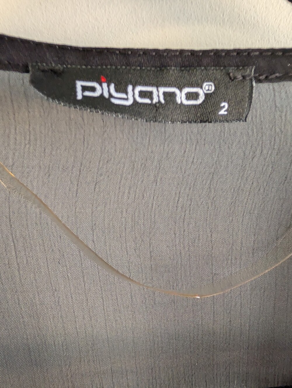 Piyano Sheer Swim Cover-Up with Multi-Color Chevron Accents - Picture 8 of 11